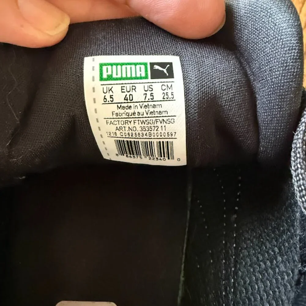 Black and White PUMA ROMA‎ Lace Up Sneakers Men Casual Low Top